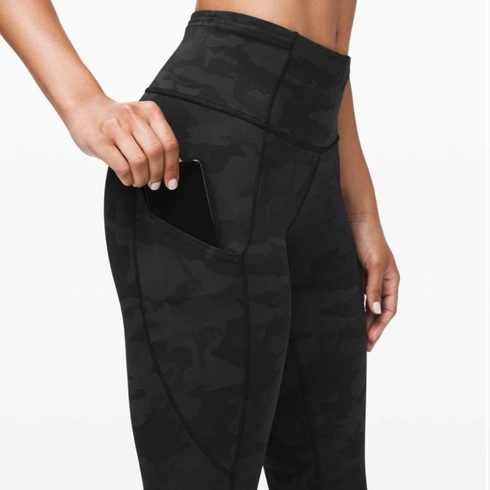 High-Waisted Black Camouflage Lululemon Leggings